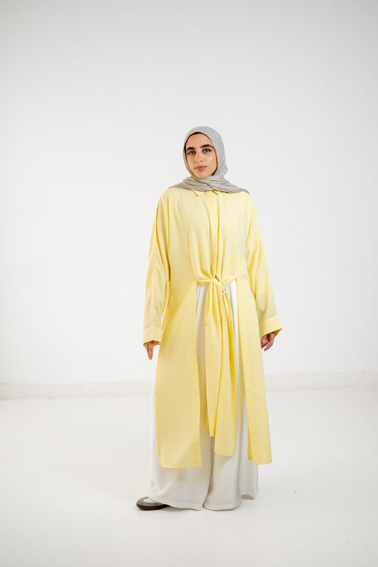 Multi Slits Shirt - Butter Cream