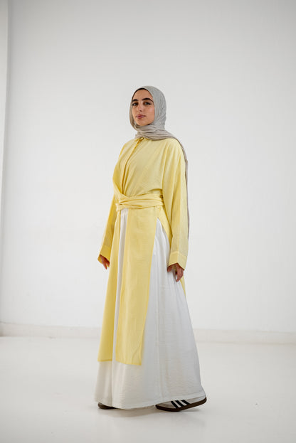 Multi Slits Shirt - Butter Cream