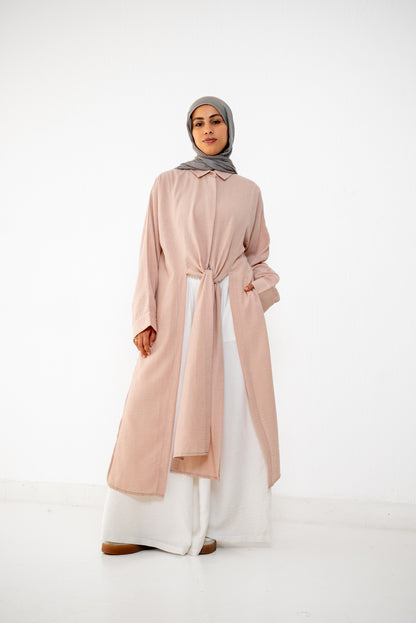 Multi Slits Shirt - Powder Blush