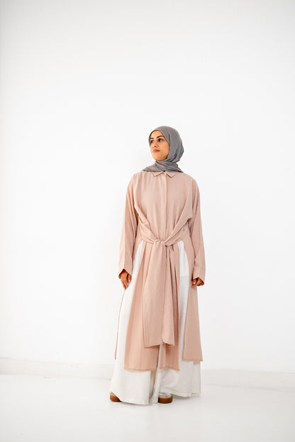 Multi Slits Shirt - Powder Blush