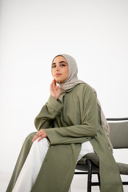 Multi Slits Shirt - Sagewood