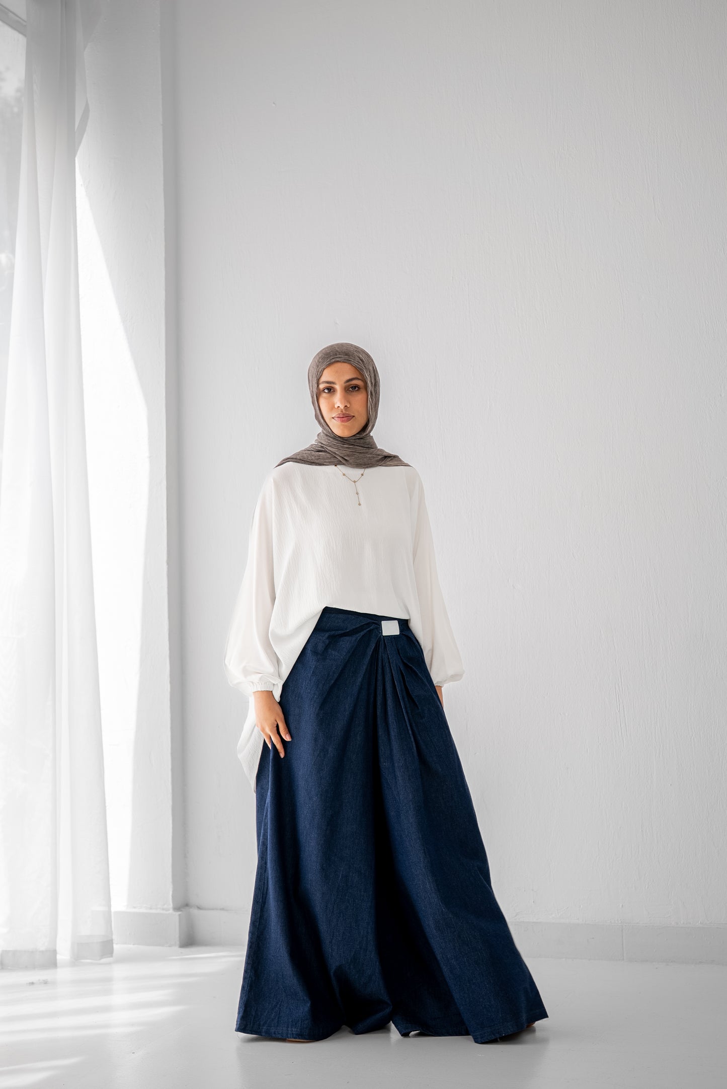 Denim Drape - Washed Blue
