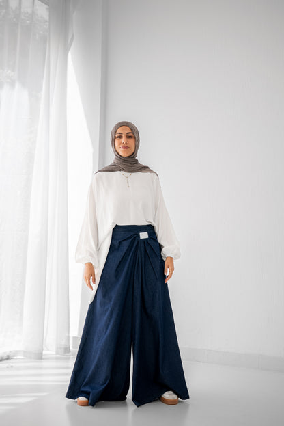 Denim Drape - Washed Blue