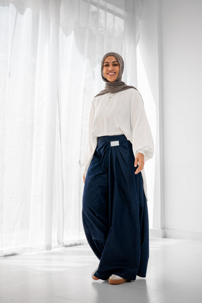 Denim Drape - Washed Blue