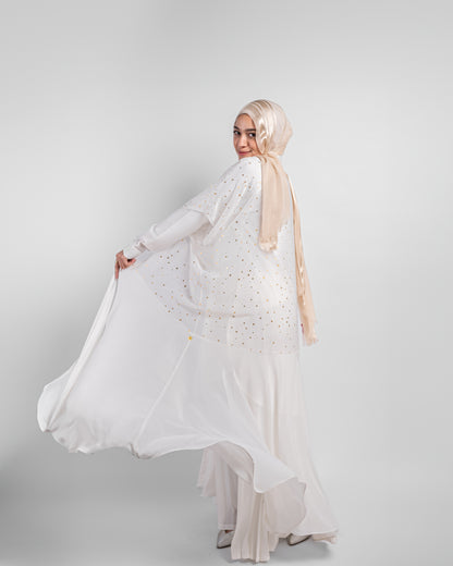 Cloche Cardigan * Stars - White
