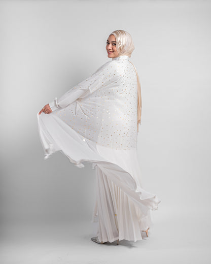 Cloche Cardigan * Stars - White