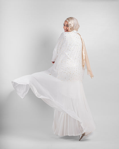 Cloche Cardigan * Stars - White