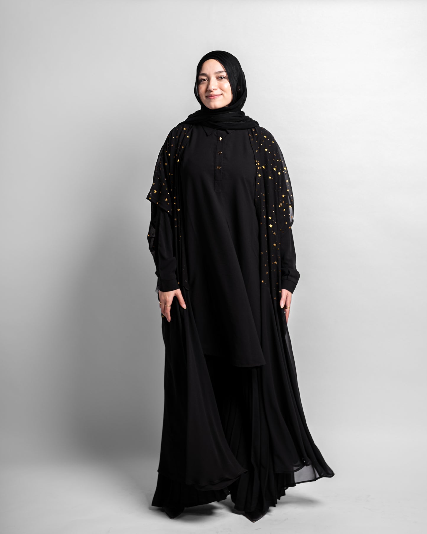 Cloche Cardigan * Stars - Black
