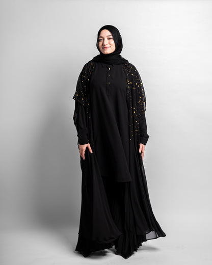 Cloche Cardigan * Stars - Black