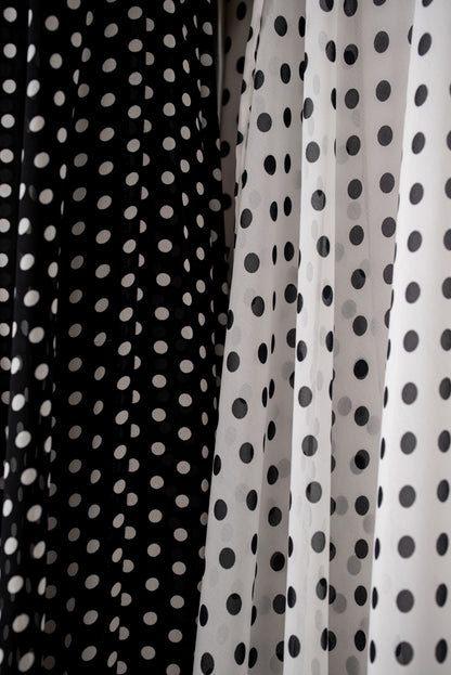 Polka Dots Belted Cloche - Black