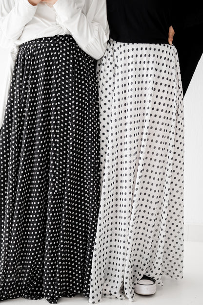 Polka Dots Belted Cloche - Black