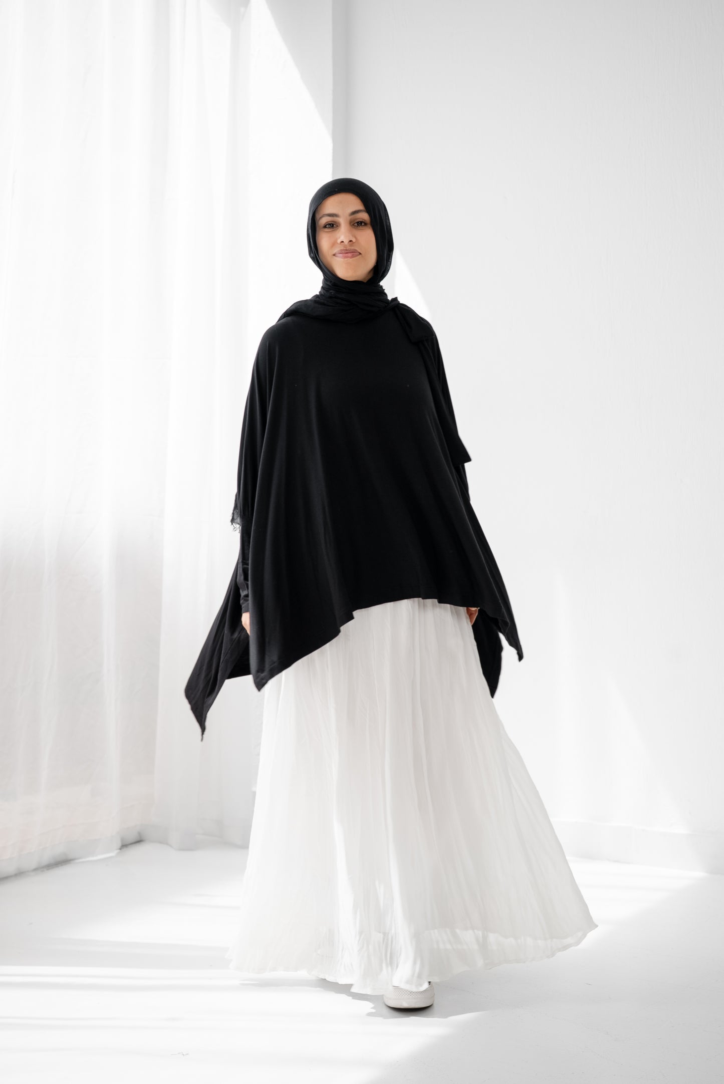 Crushed Chiffon Skirt - White