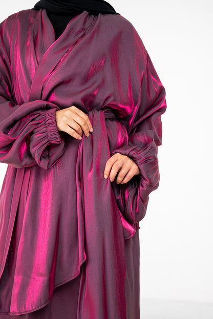 Big Bow shimmery Set - Purple