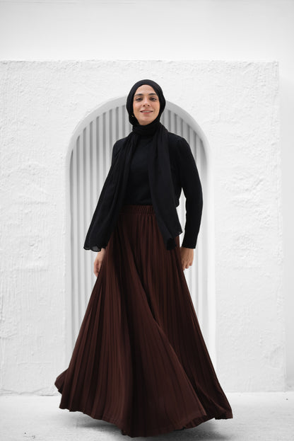 Pleats Perfection - Chocolate Brown