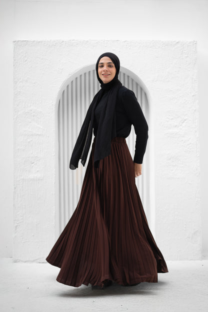 Pleats Perfection - Chocolate Brown