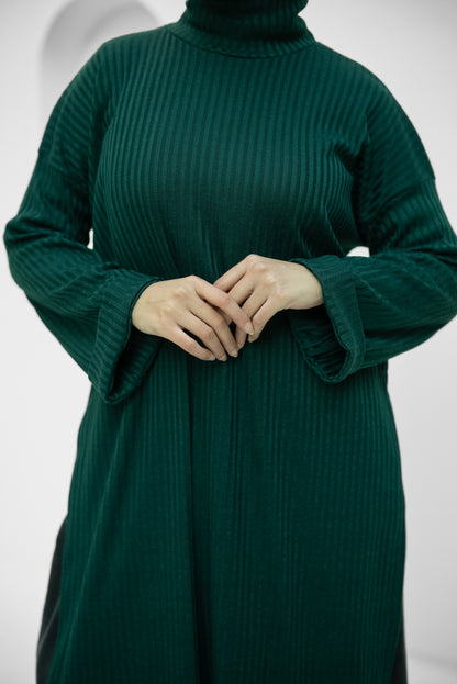 Ribbed Retreat Pullover - Green