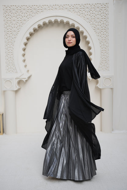 Shimmery Pleats Perfection - Silver