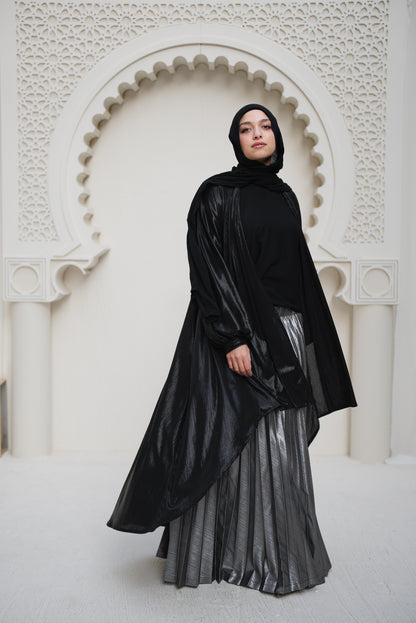 Shimmery Pleats Perfection - Silver