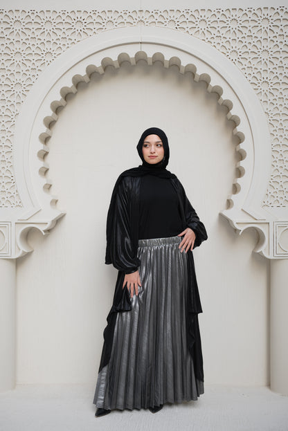 Shimmery Pleats Perfection - Silver