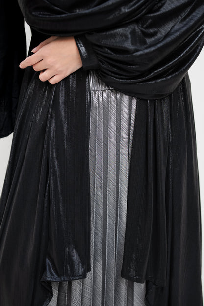 Shimmery Pleats Perfection - Silver