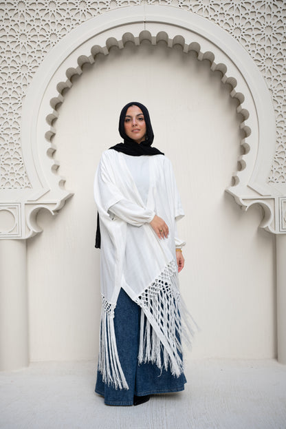 Linen Luxe Cardigan - White