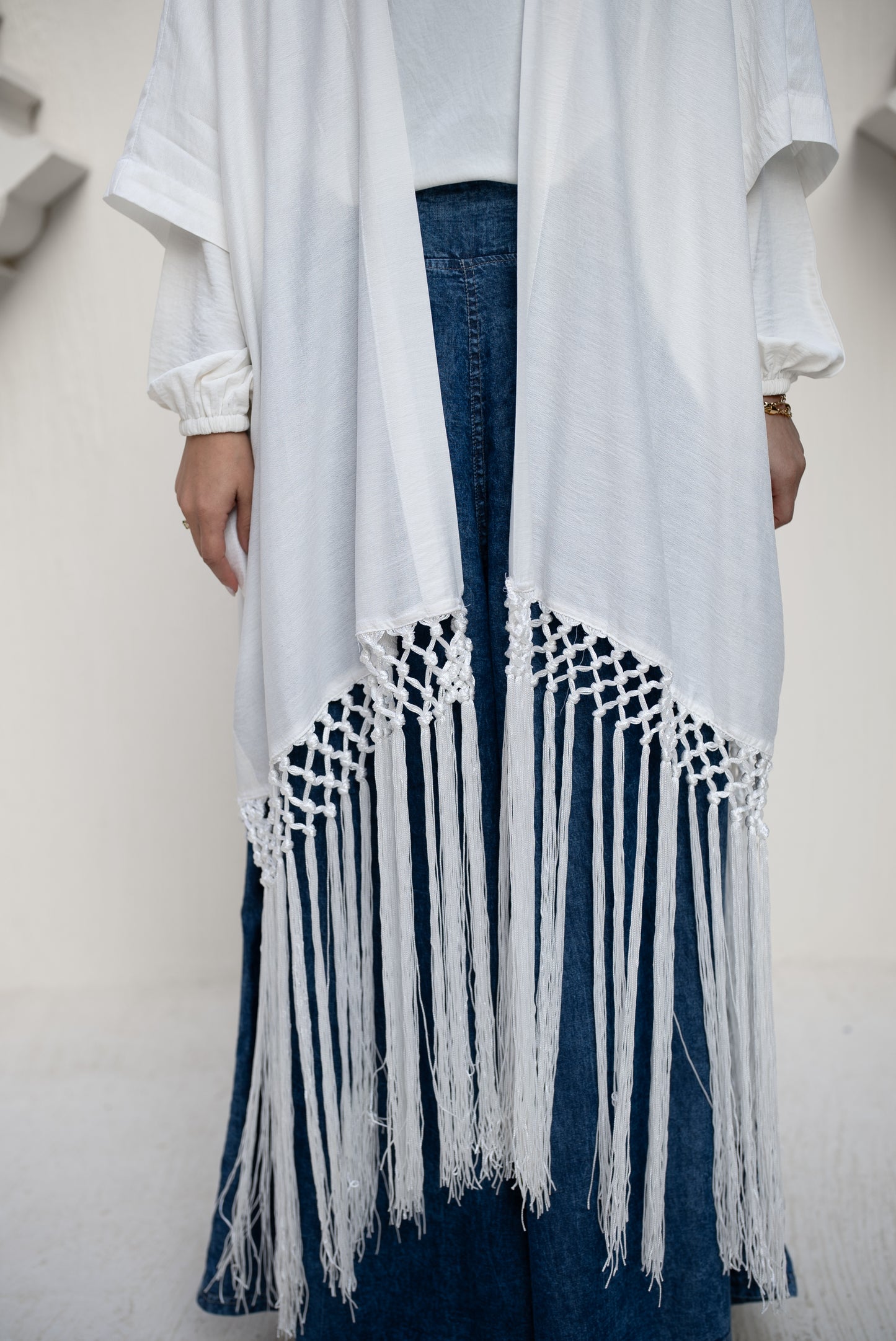 Linen Luxe Cardigan - White