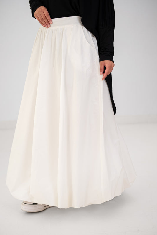 Balloon Skirt - White