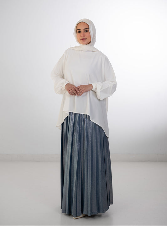 Shimmery Pleats Perfection - Blue Mist