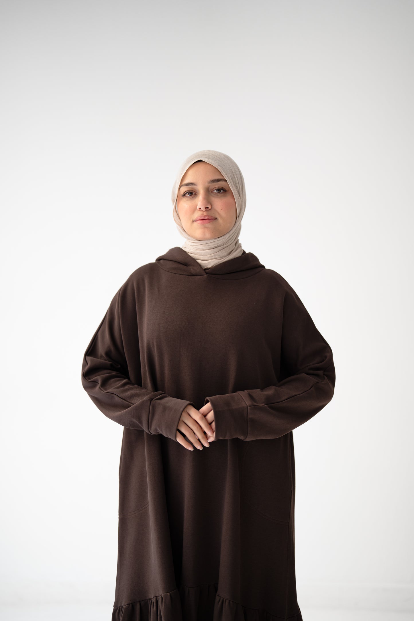 Flow & Frills Dress - Brown