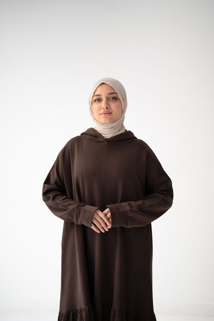 Flow & Frills Dress - Brown