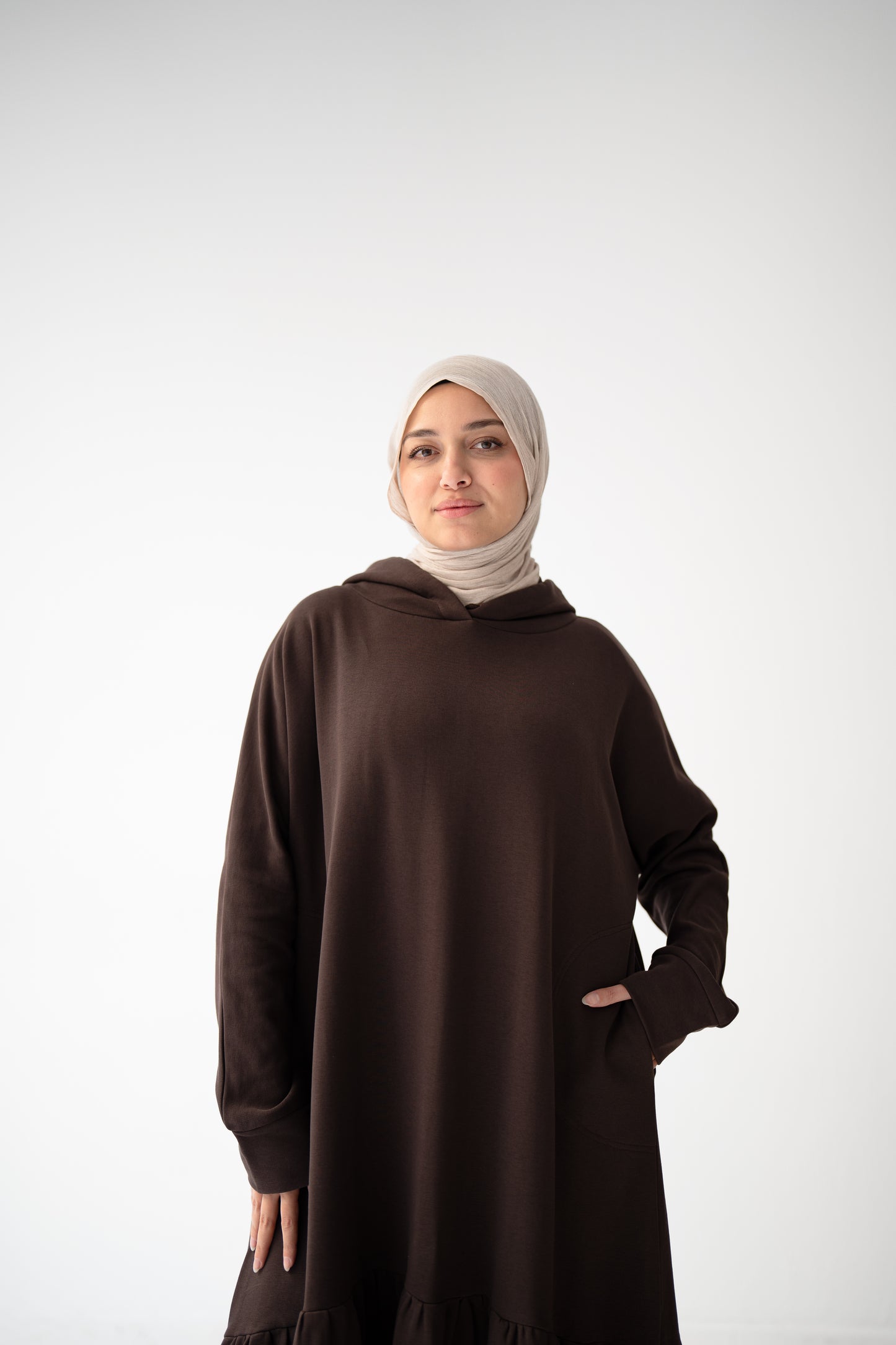 Flow & Frills Dress - Brown