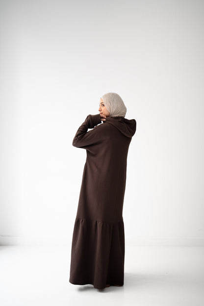 Flow & Frills Dress - Brown