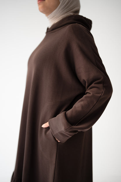 Flow & Frills Dress - Brown