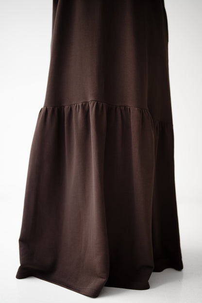 Flow & Frills Dress - Brown