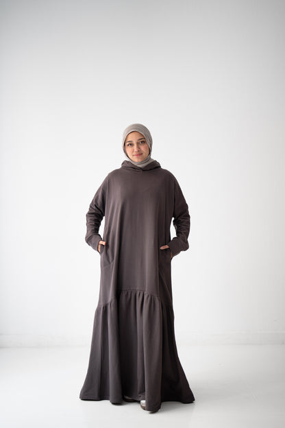 Flow & Frills Dress - Grey