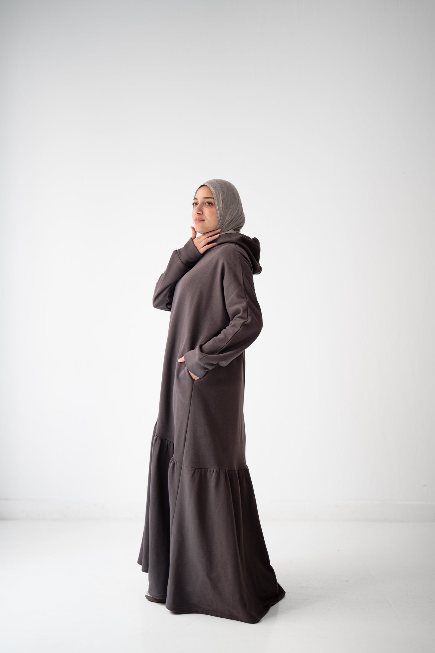 Flow & Frills Dress - Grey