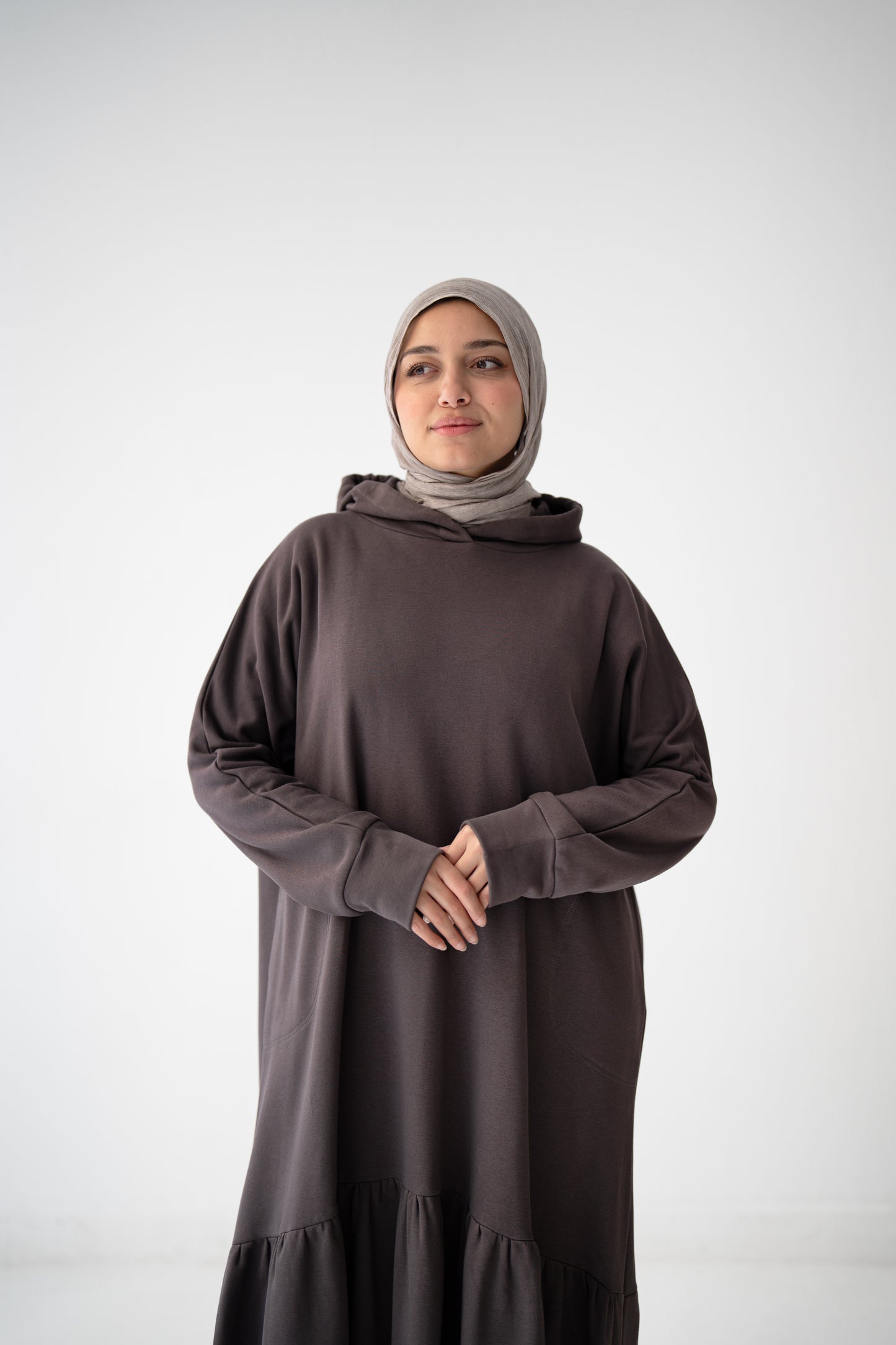 Flow & Frills Dress - Grey