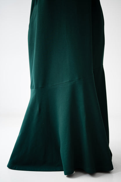 Hooded Harmony Dress - Emerald Green