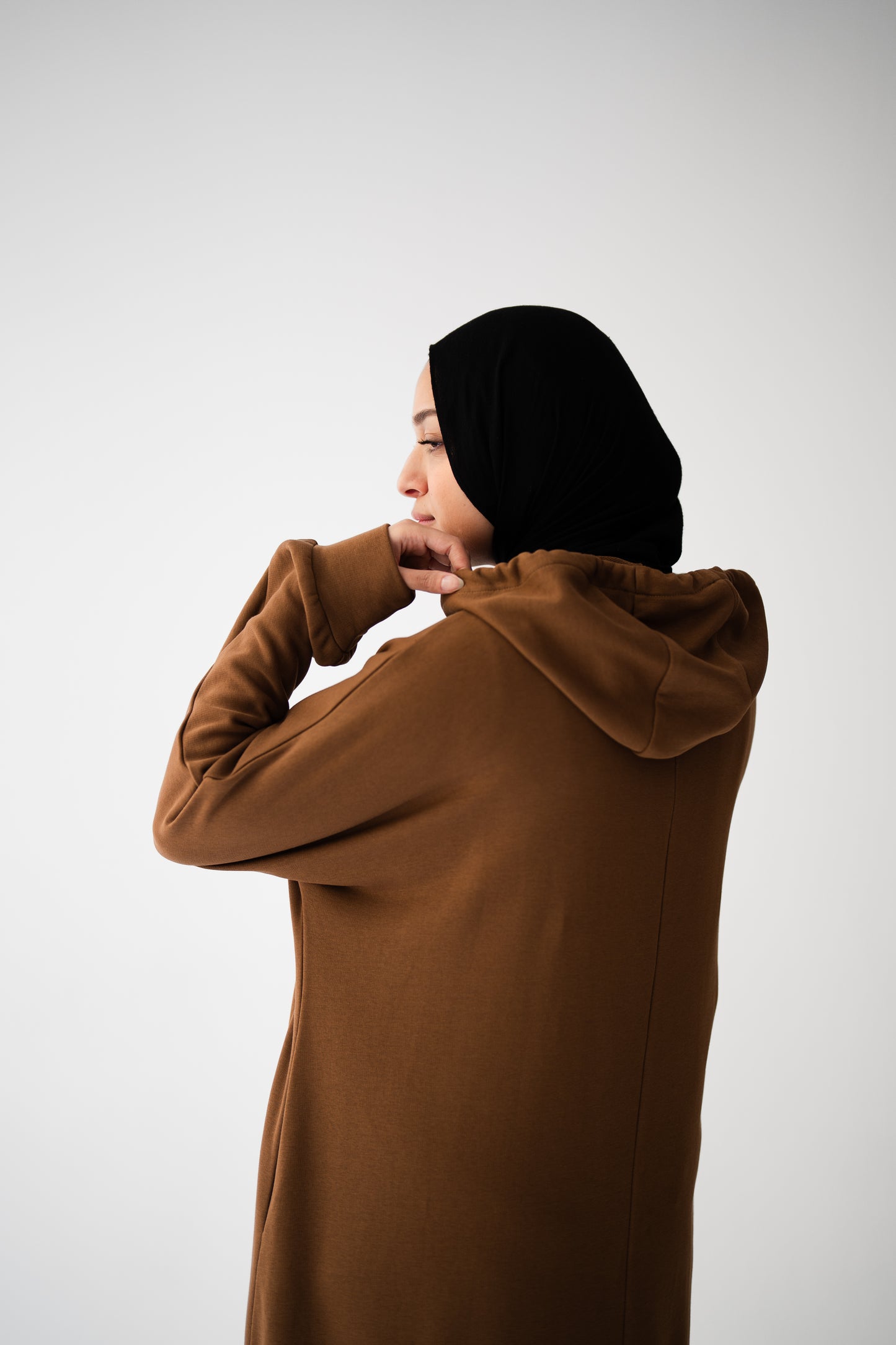 Hooded Harmony Dress - Cinnamon