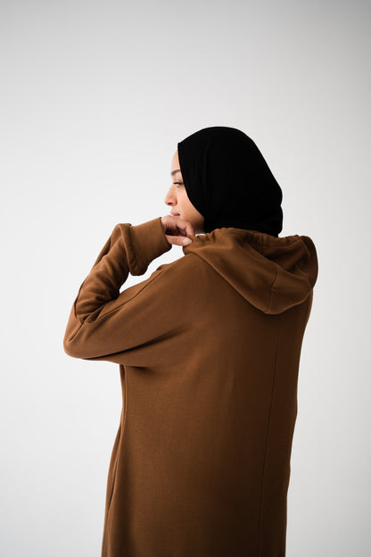 Hooded Harmony Dress - Cinnamon