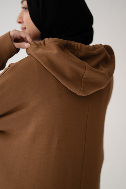 Hooded Harmony Dress - Cinnamon