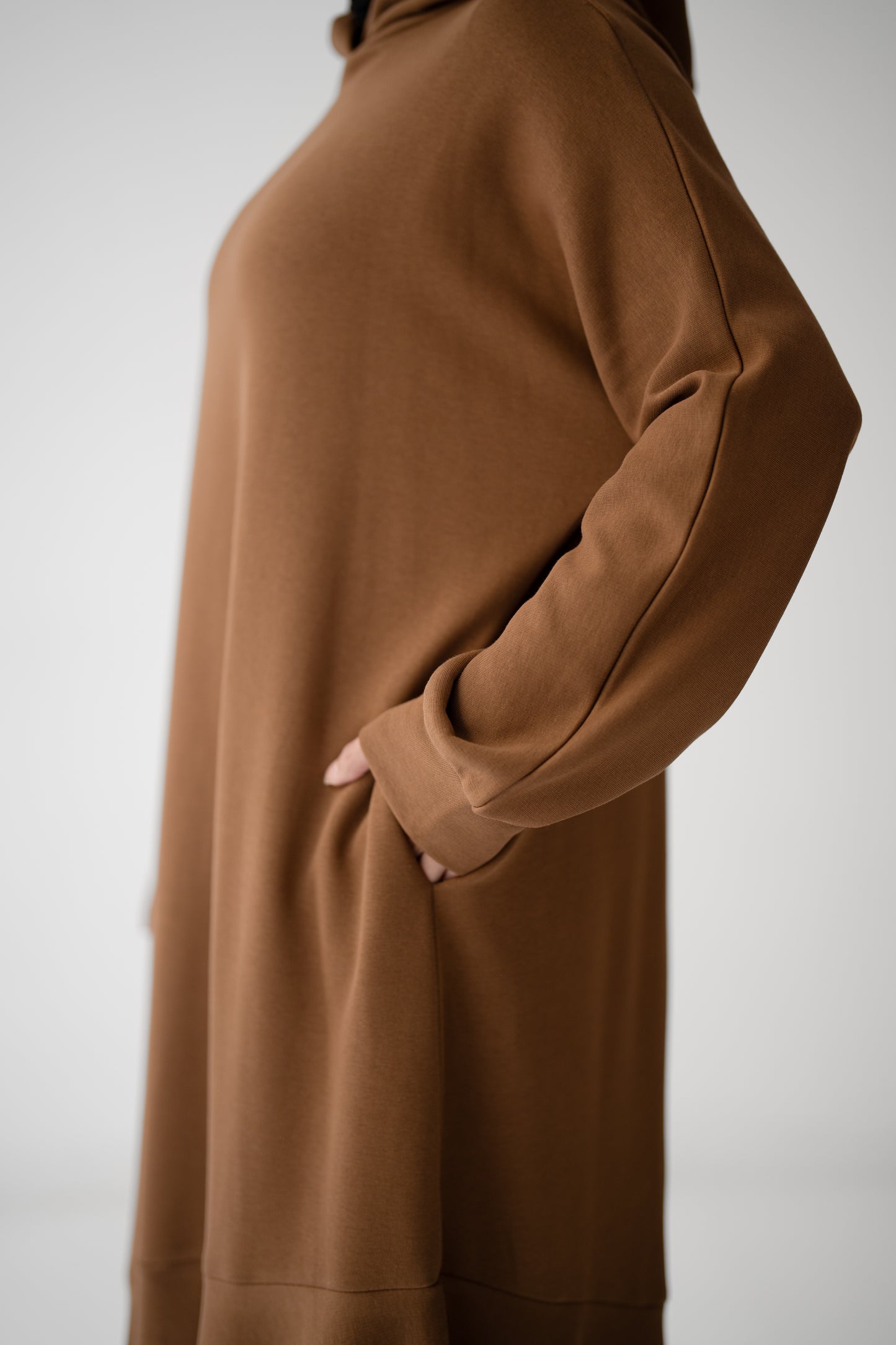 Hooded Harmony Dress - Cinnamon