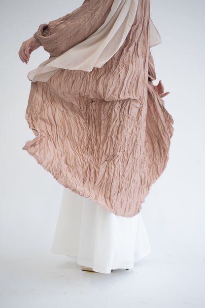 Crushed silk cardigan - Champagne