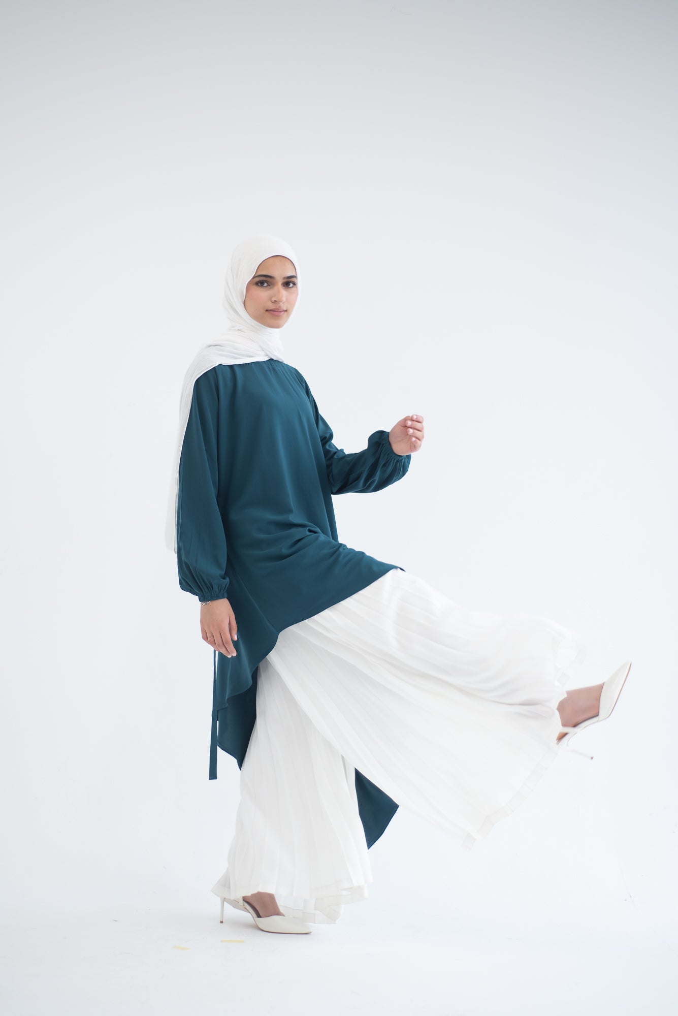 Long Asymmetric Top - Teal
