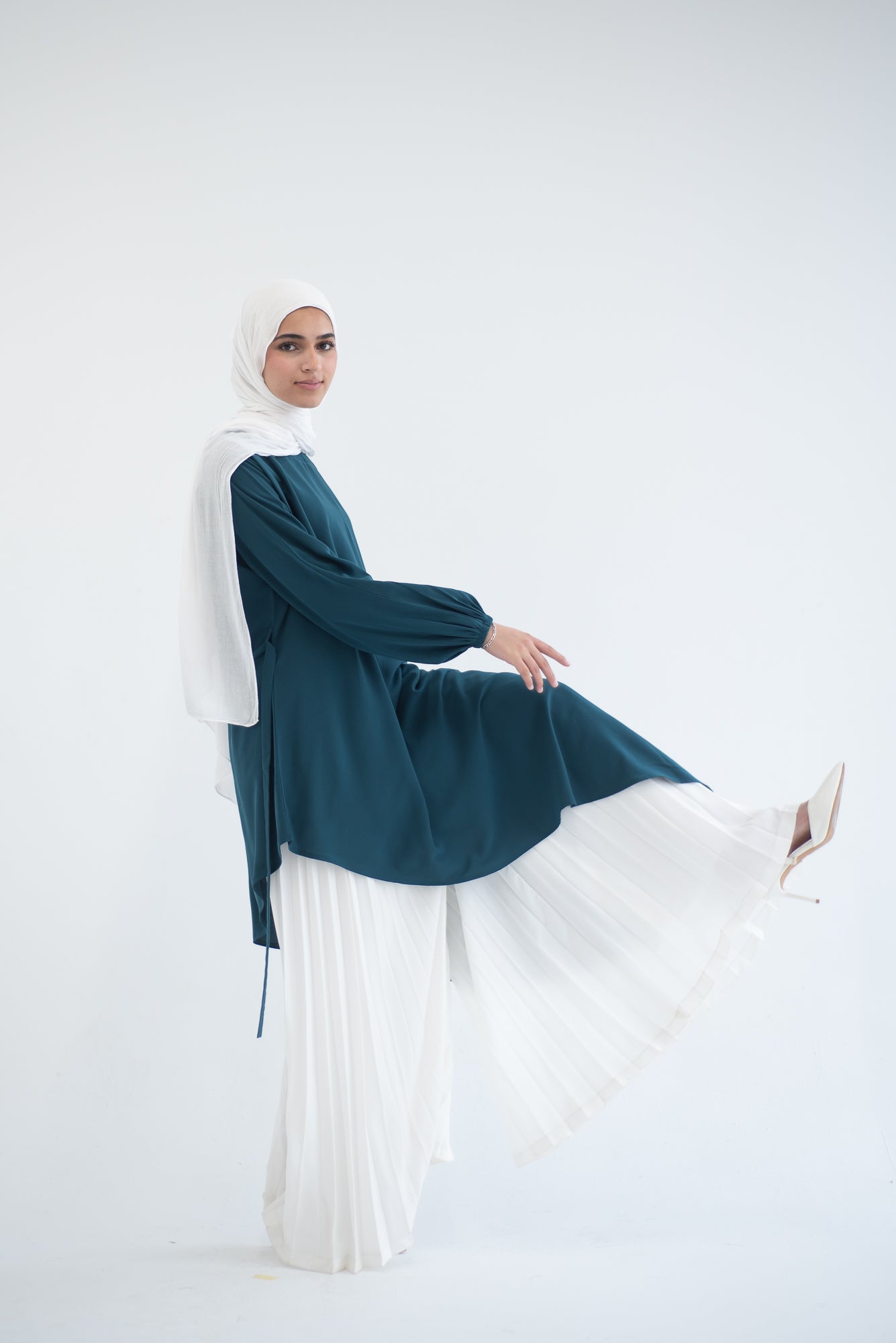 Long Asymmetric Top - Teal
