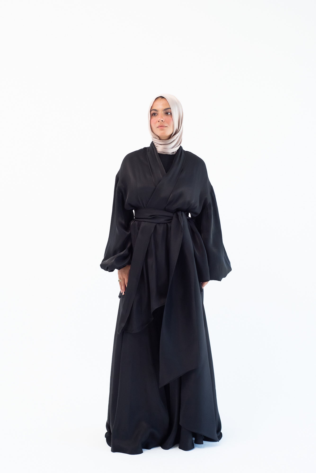 Big Bow shimmery Set - Black