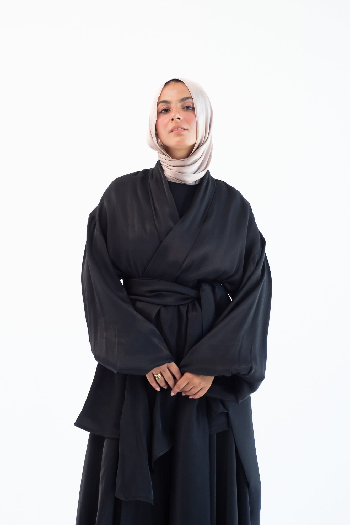 Big Bow shimmery Set - Black