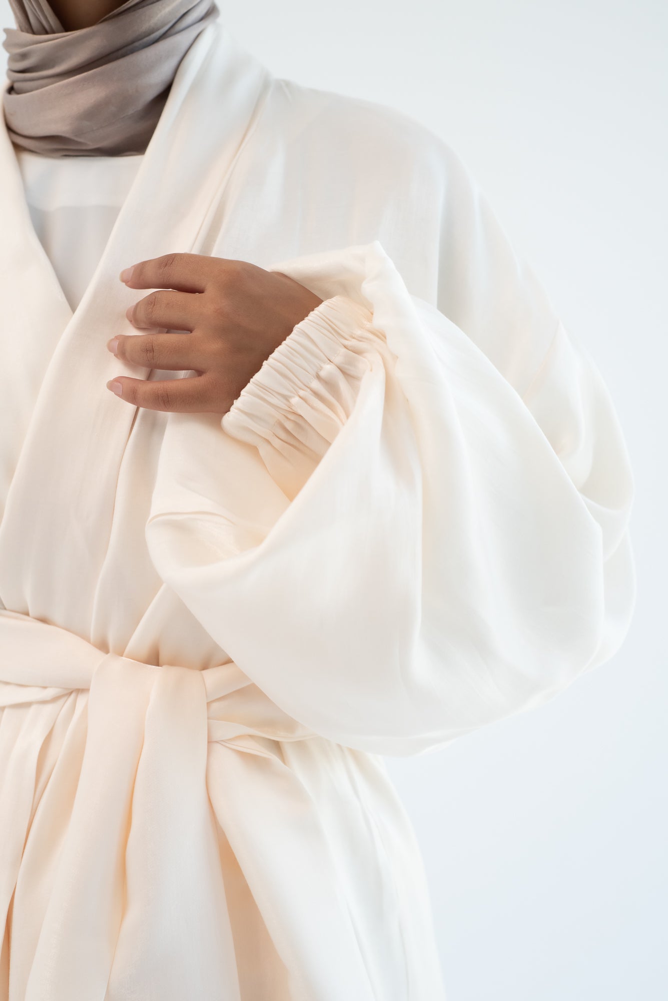 Big Bow shimmery Set - Off White