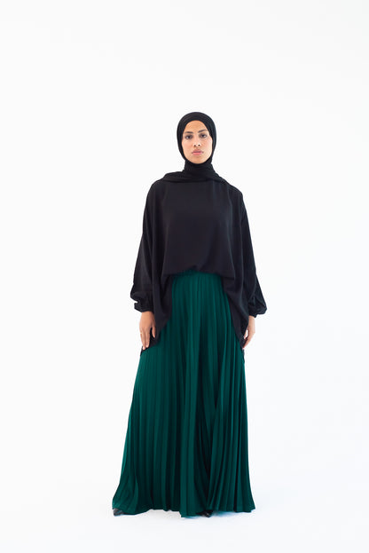 Pleated Pants - Emerald Green