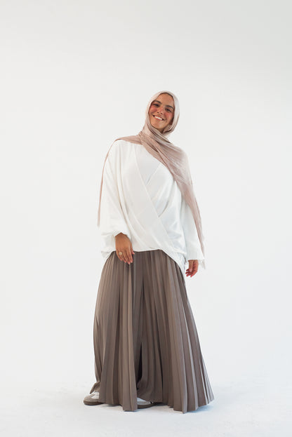 Pleated Pants - Beige